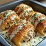 Chicken Pillows with Creamy Parmesan Sauce