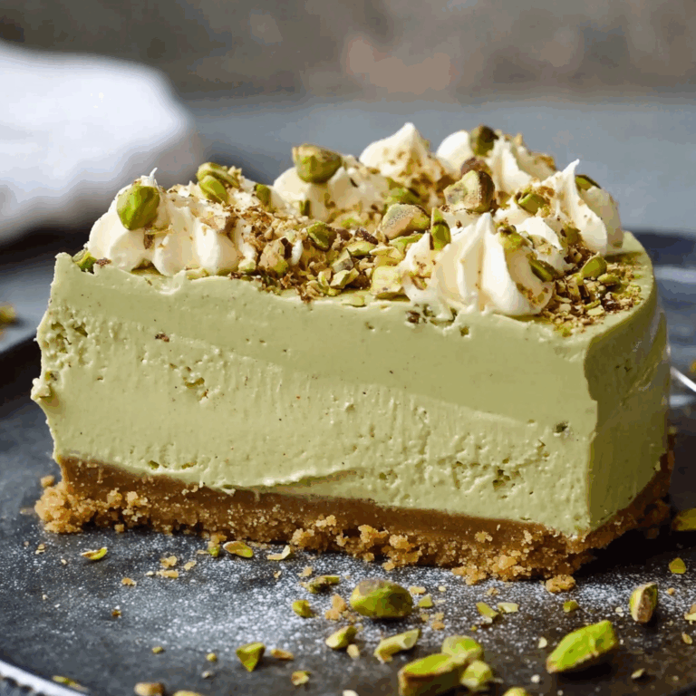 No-Bake Pistachio Cheesecake