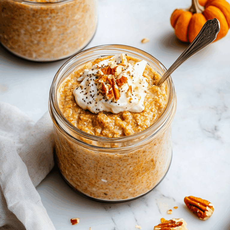 High Protein Pumpkin Overnight Oats