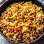 Cabbage Roll Skillet (Easy Keto Ground Beef Dinner Recipe)