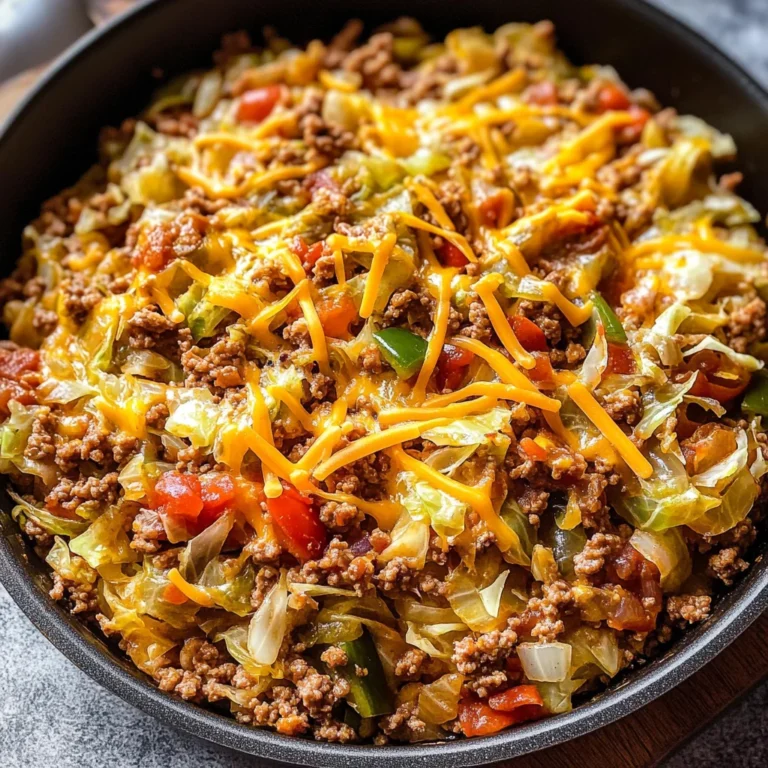 Cabbage Roll Skillet (Easy Keto Ground Beef Dinner Recipe)