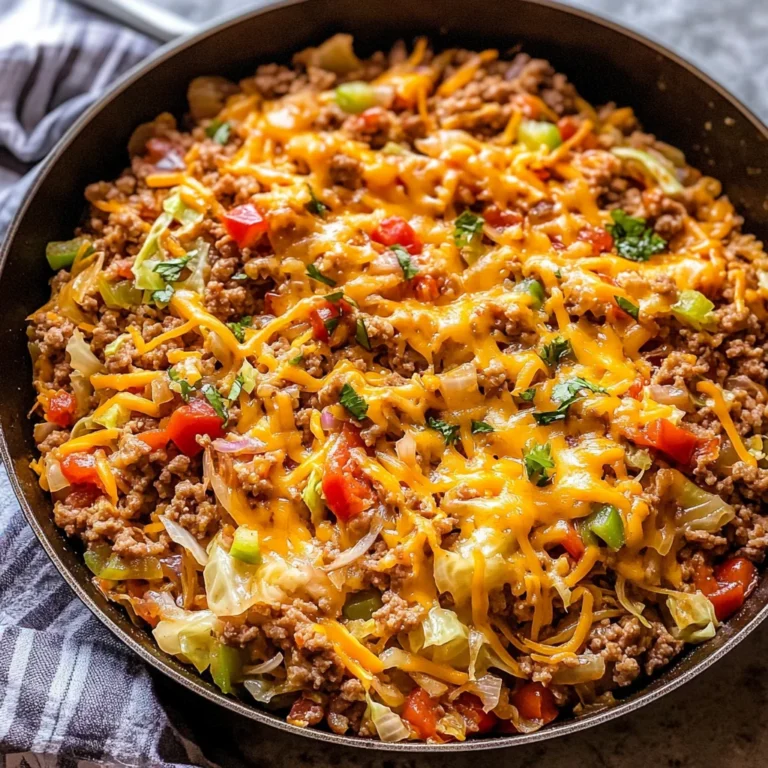 Cabbage Roll Skillet (Easy Keto Ground Beef Dinner Recipe)