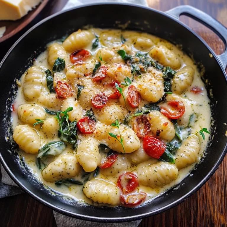 Creamy Pesto Gnocchi with Spinach and Artichokes