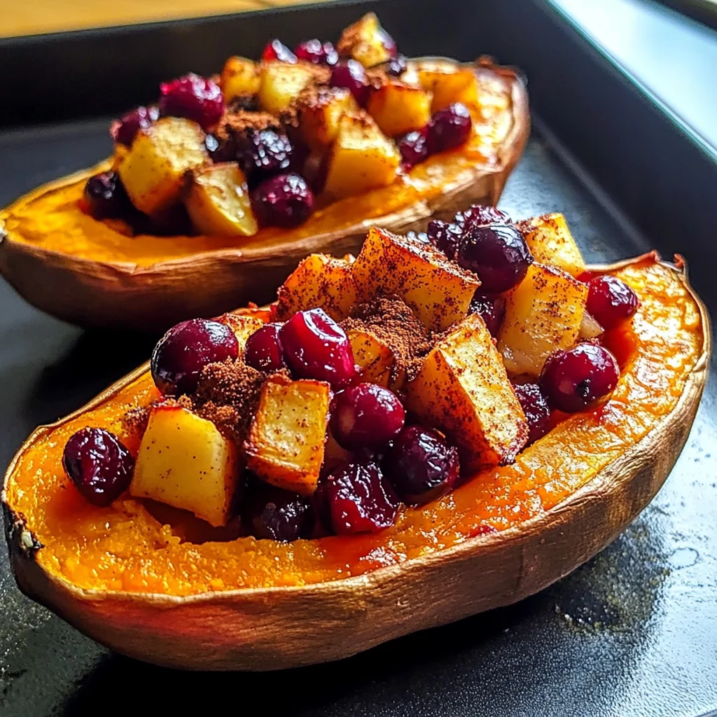 Indulge in Cranberry Apple Twice-Baked Sweet Potatoes This Fall!