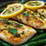 Lemon Garlic Tilapia with Green Beans