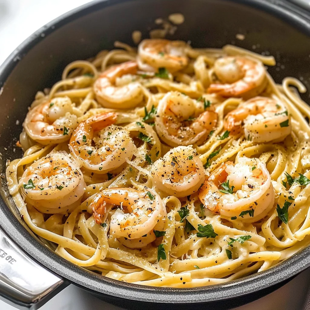 One-Pot Garlic Butter Shrimp Pasta