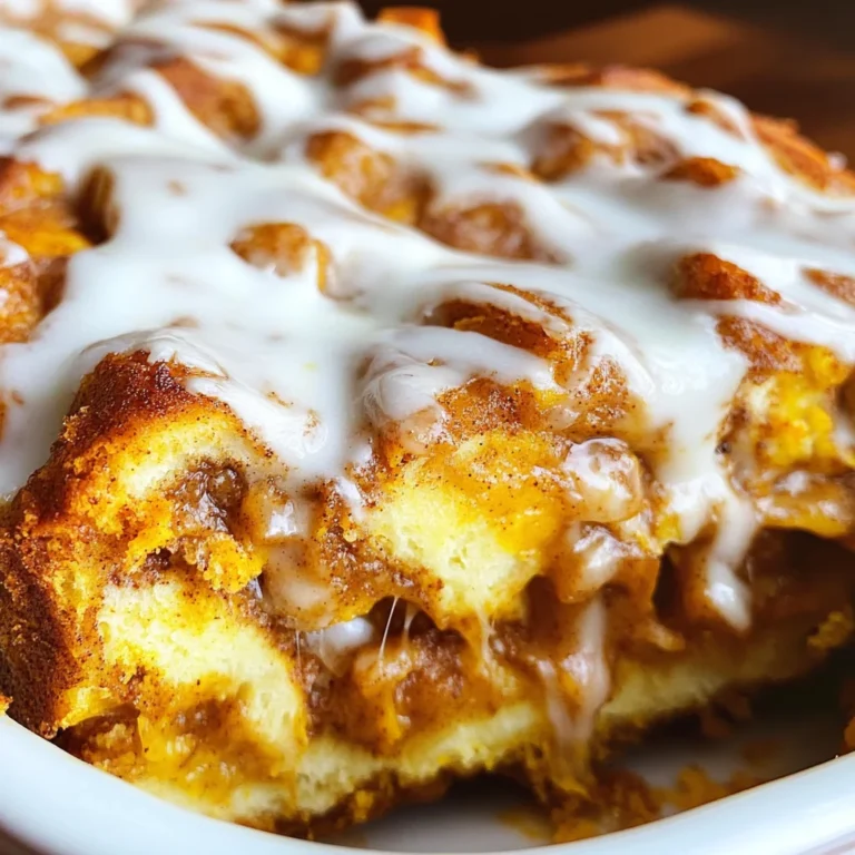 Pumpkin Cinnamon Roll Casserole