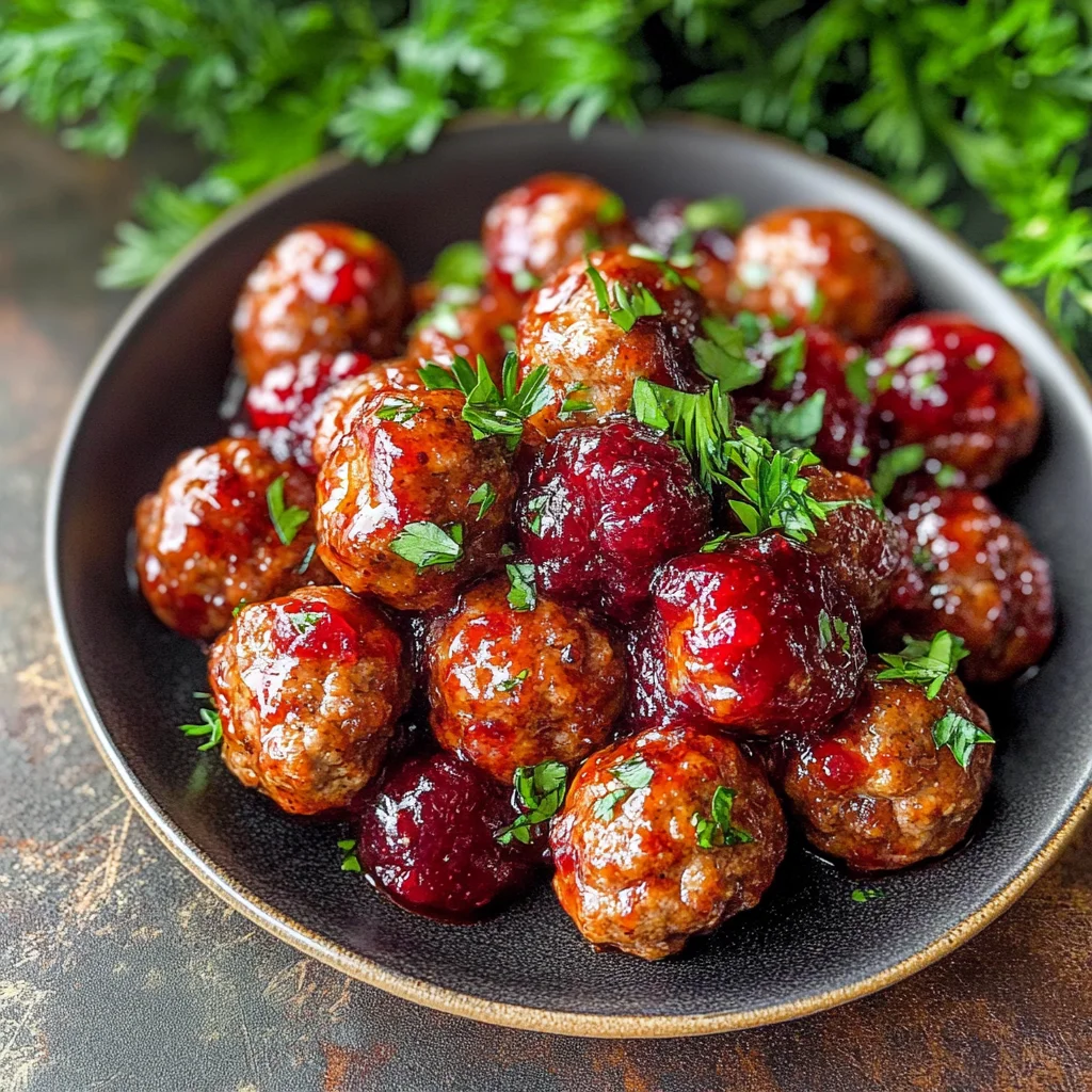 Quick Cranberry Meatballs (Christmas Recipe)
