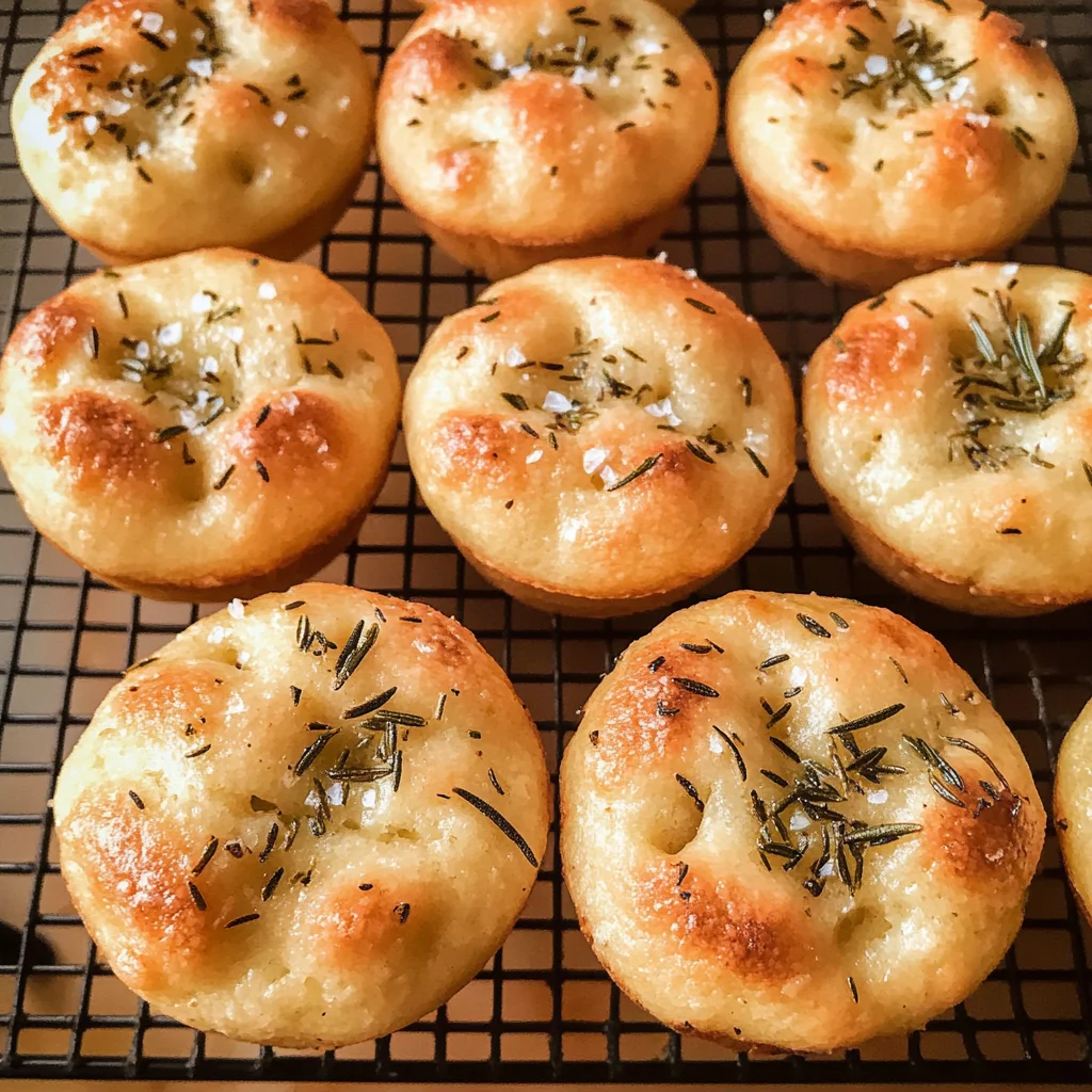 Rosemary Garlic Focaccia Muffins