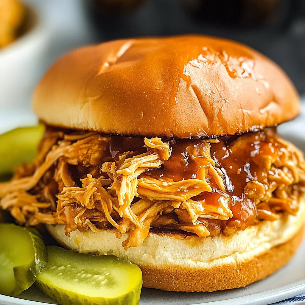Slow Cooker Hot Honey Chicken Sandwiches