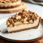 VEGAN APPLE CRUMBLE CHEESECAKE