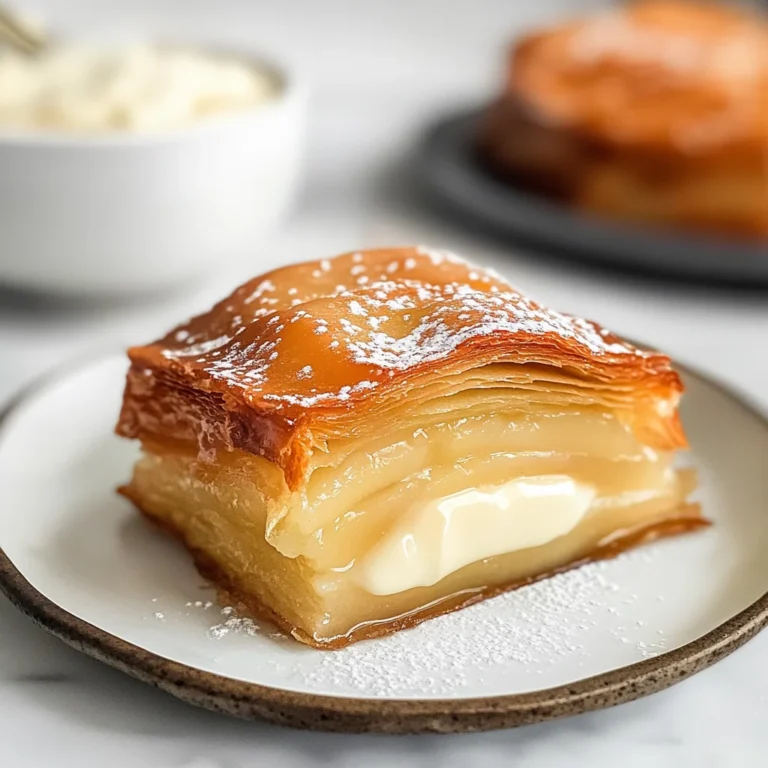 Apple Mille Feuille with Vanilla Custard (gluten-free)