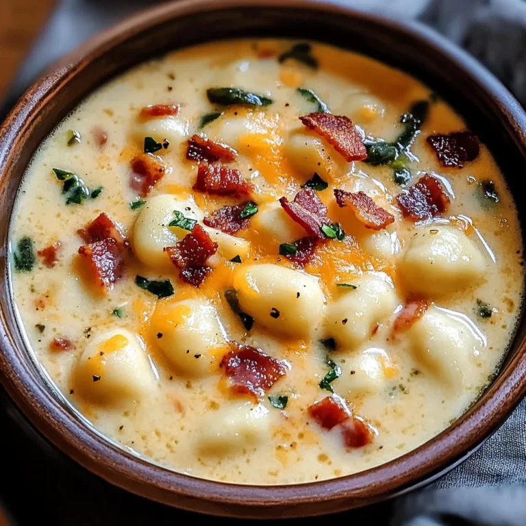 Bacon Cheddar Gnocchi Soup
