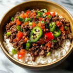 Beef and Pepper Rice Bowls