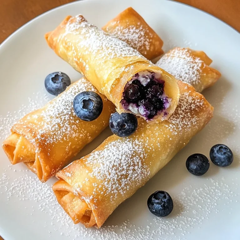 Blueberry Cream Cheese Egg Rolls