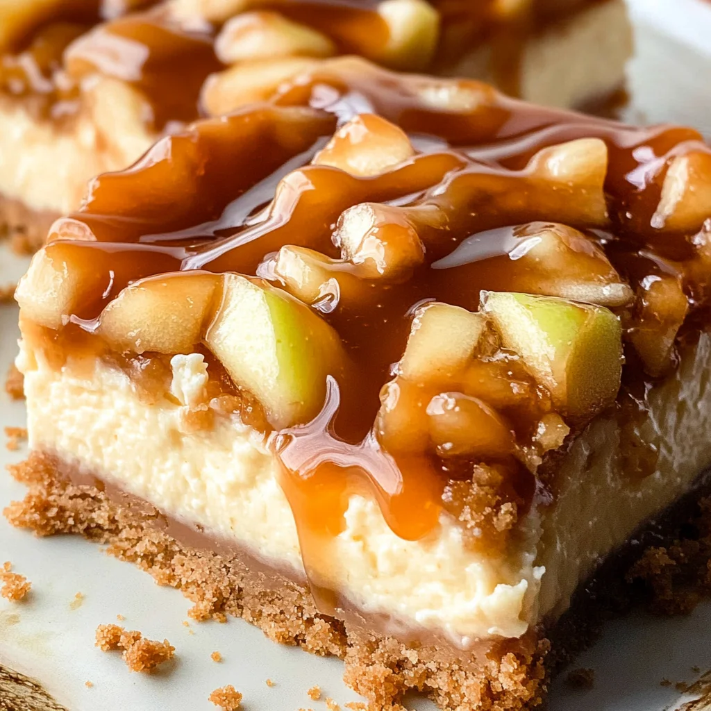 Caramel Apple Cheesecake Bars