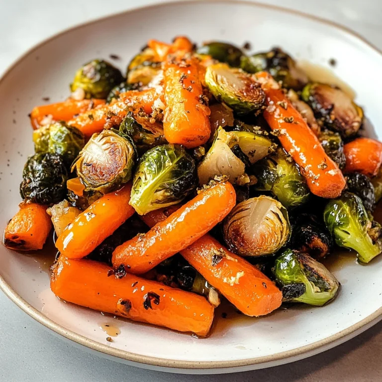 Crispy Maple Glazed Carrots and Brussel Sprouts