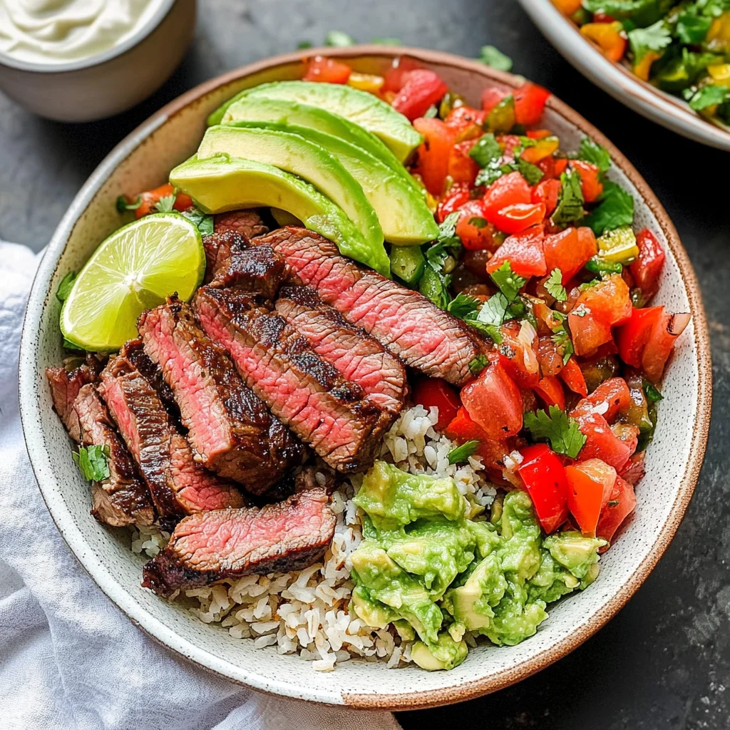 High Protein Steak Fajita Bowl
