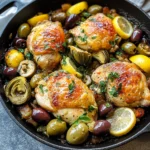 Mediterranean Lemon Chicken with Artichokes & Olives