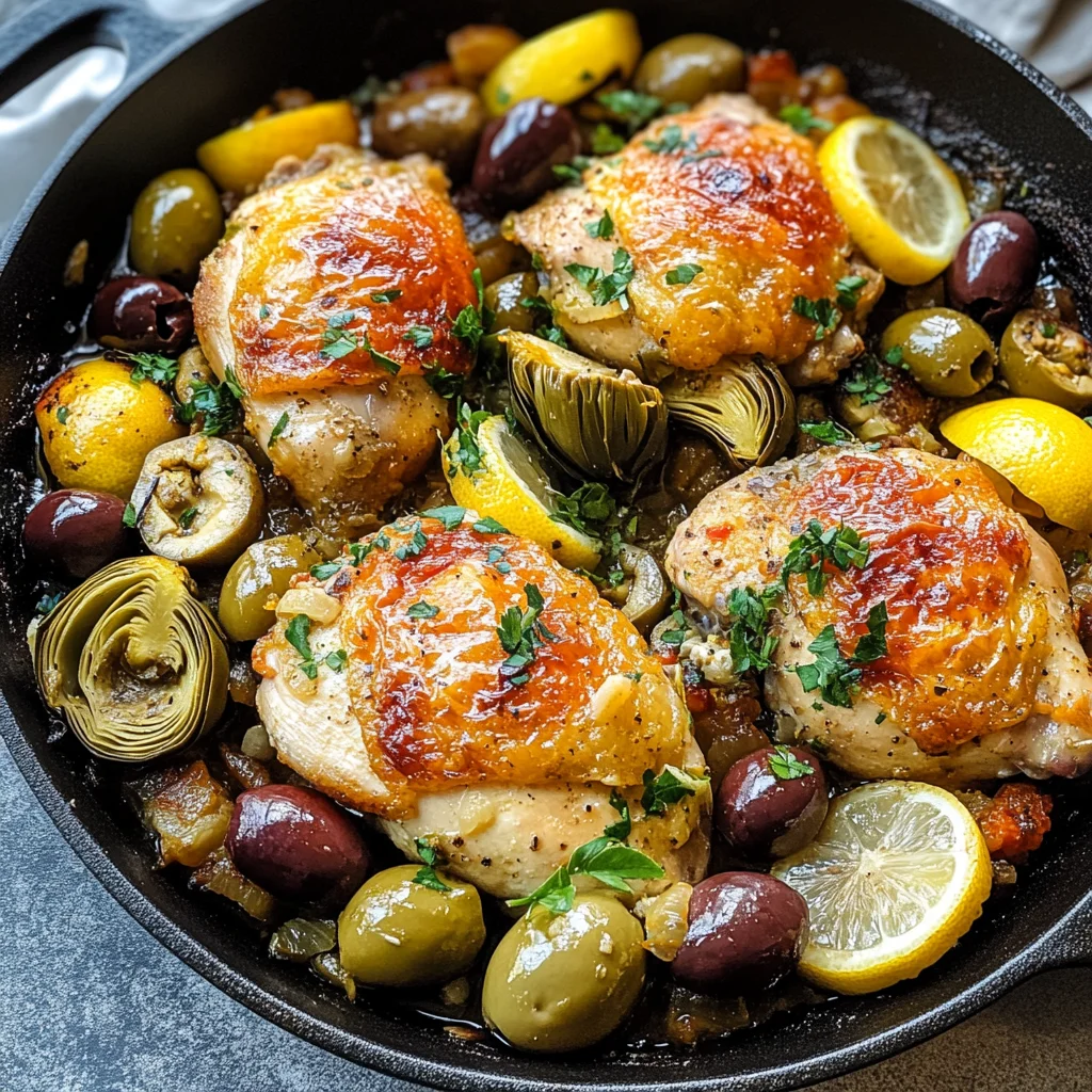 Mediterranean Lemon Chicken with Artichokes & Olives