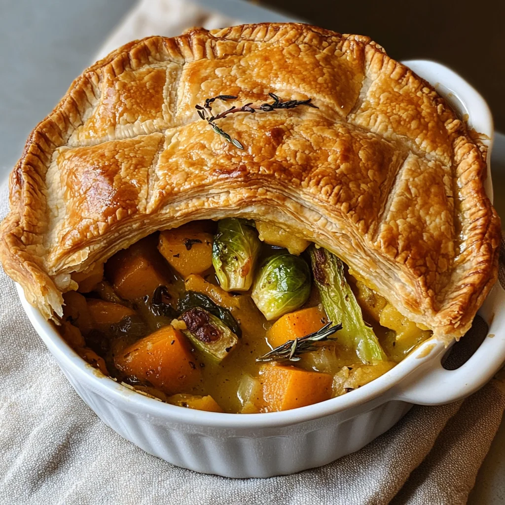 Roasted Autumn Vegetable Pot Pies