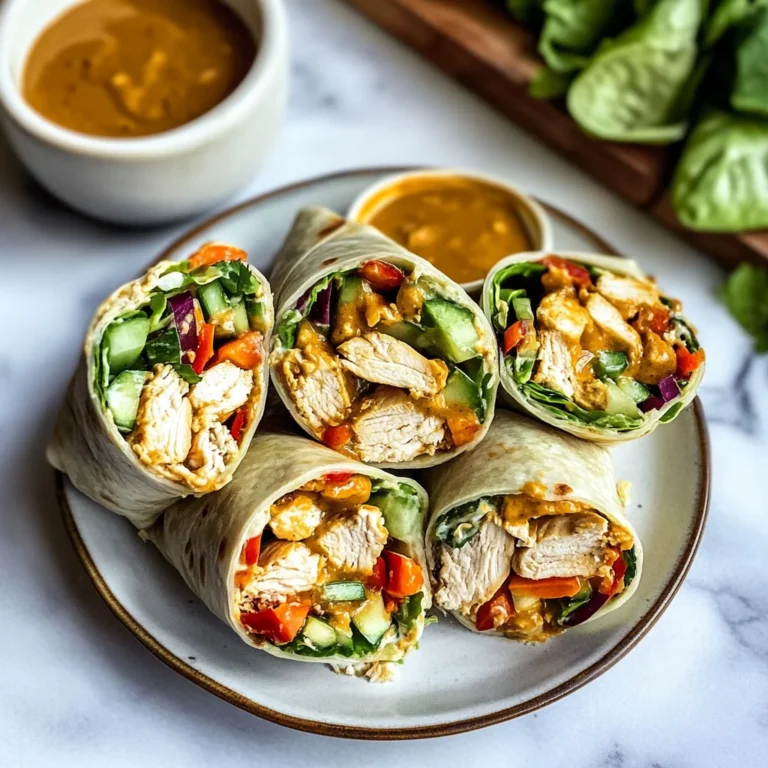 Thai Peanut Chicken Wraps