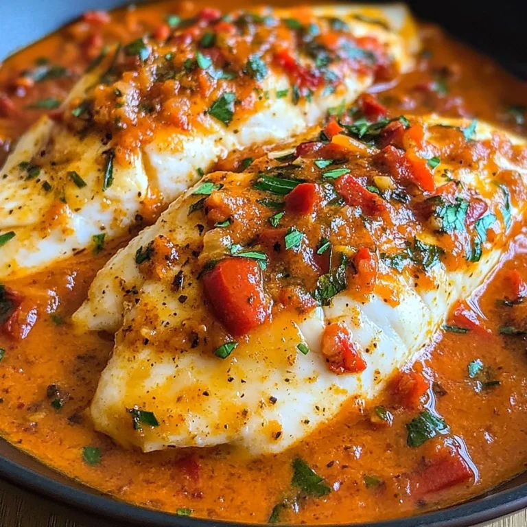 Tilapia in Roasted Pepper Sauce