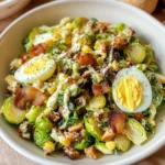 Warm Brussels Sprouts Caesar Salad