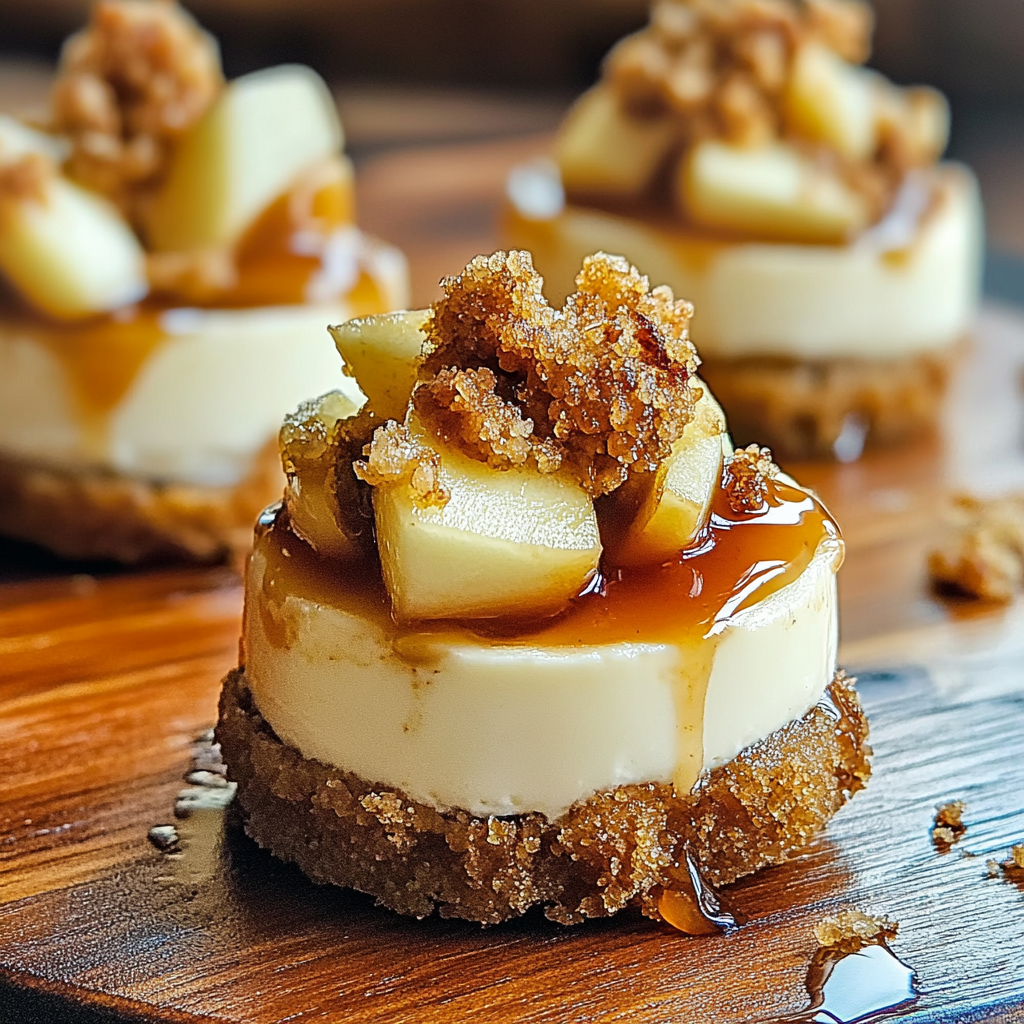 Apple Crisp Mini Cheesecakes