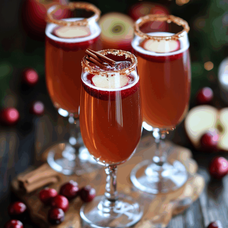 Cinnamon Apple Cranberry Mimosa