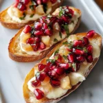 Pomegranate, Cranberry & Brie Bruschetta