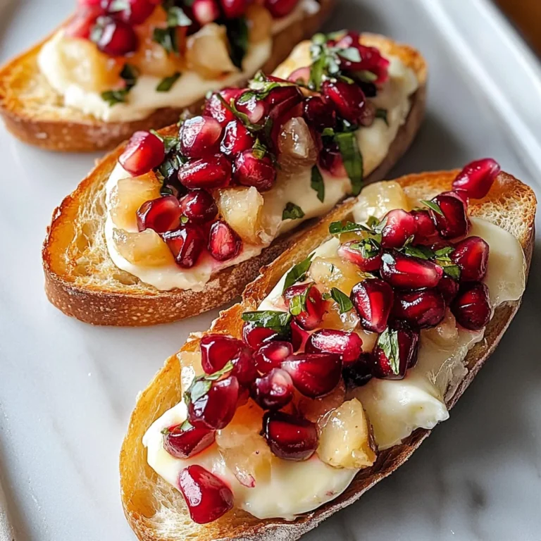Pomegranate, Cranberry & Brie Bruschetta