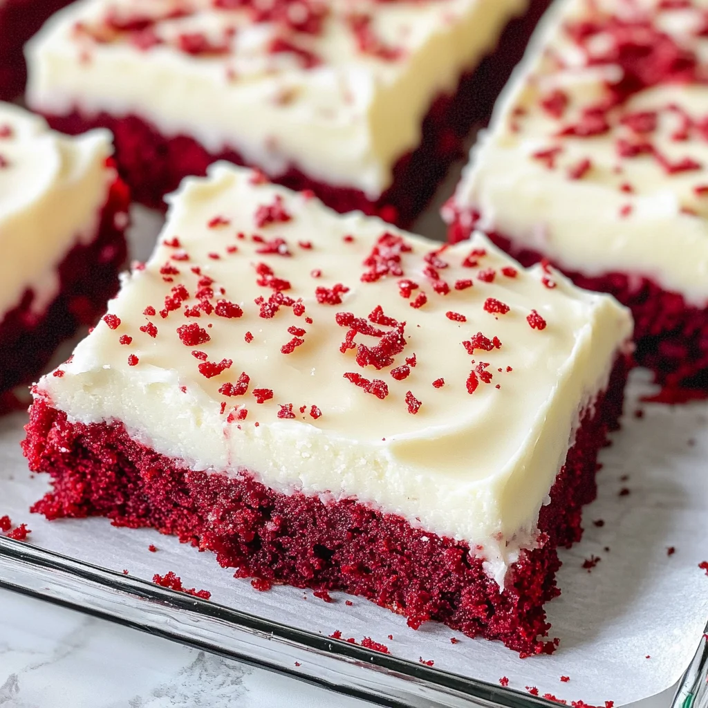 Red Velvet Cookie Bars