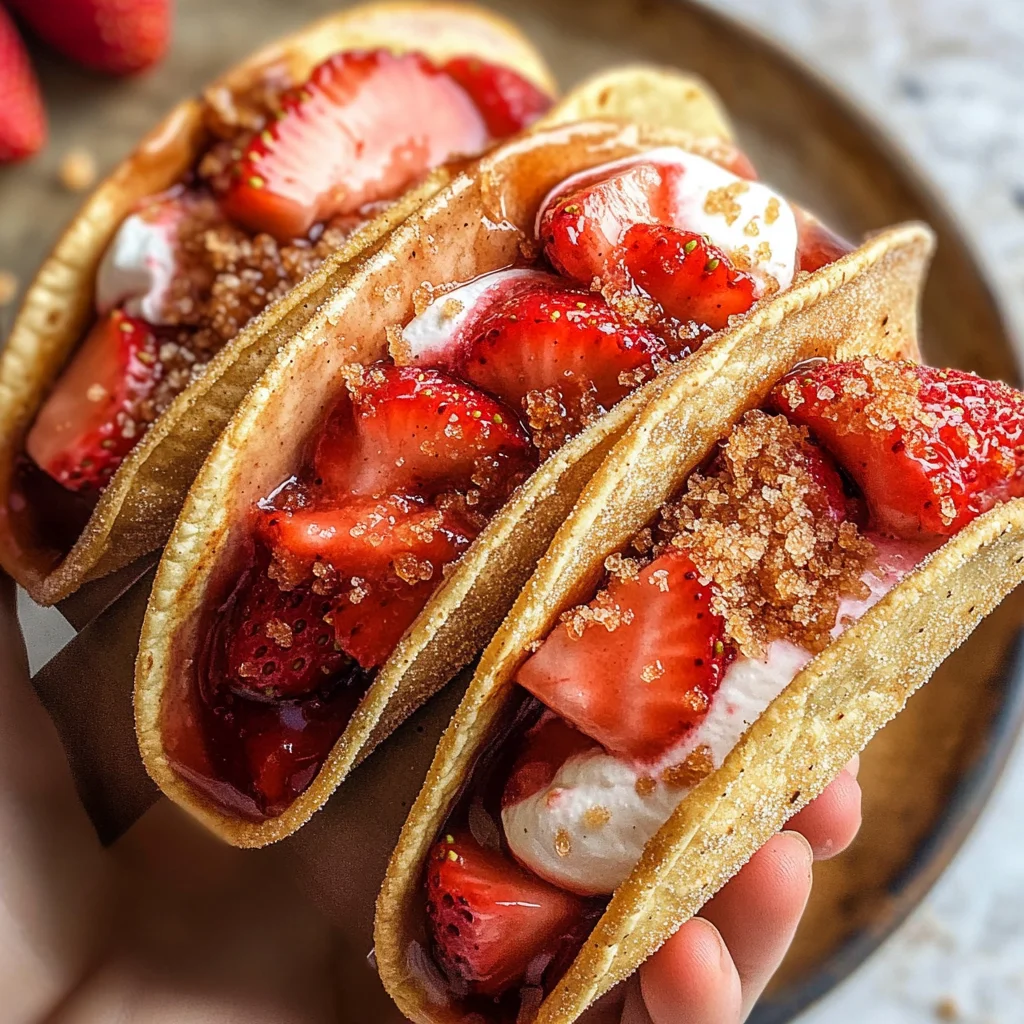 Strawberry Cheesecake Dessert Tacos – Best Sweet Taco Recipe